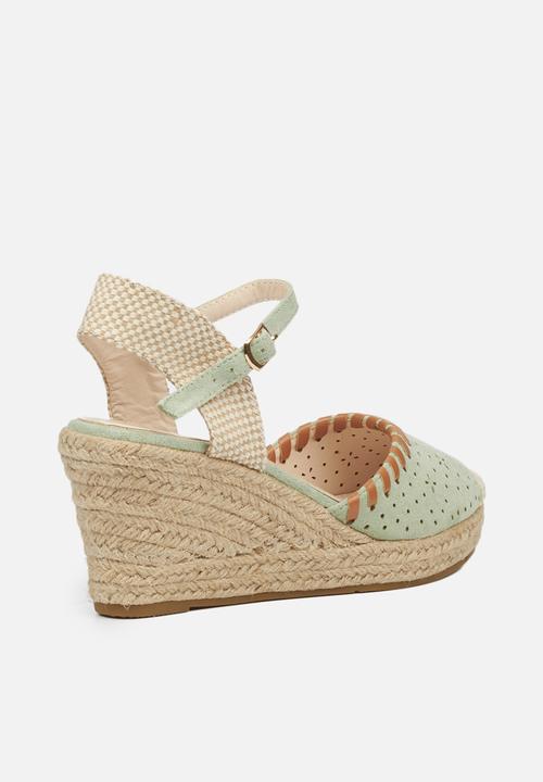 Miss Black - Whip1 espadrille wedge - mint