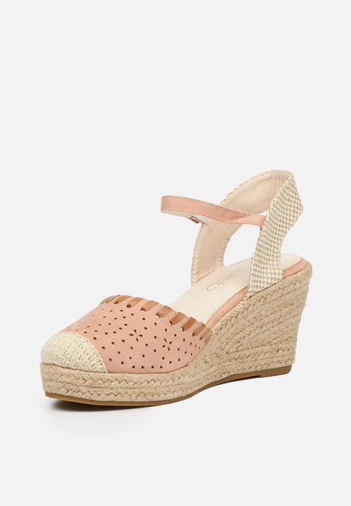 Miss Black - Whip1 espadrille wedge - pink