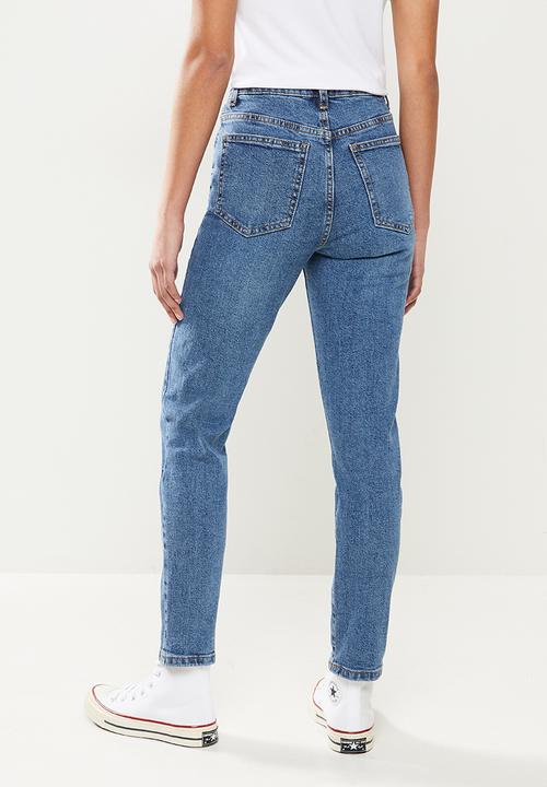 Cotton On - Petite stretch mom jean - lucky blue
