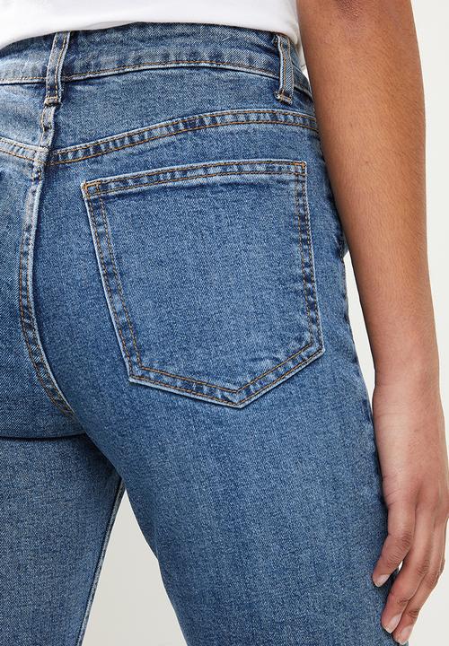 Cotton On - Petite stretch mom jean - lucky blue