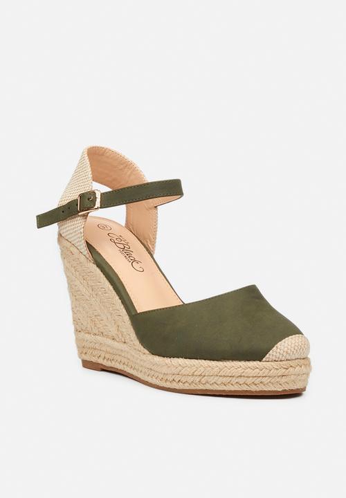 Miss Black - Hooked1 espadrille wedge - olive