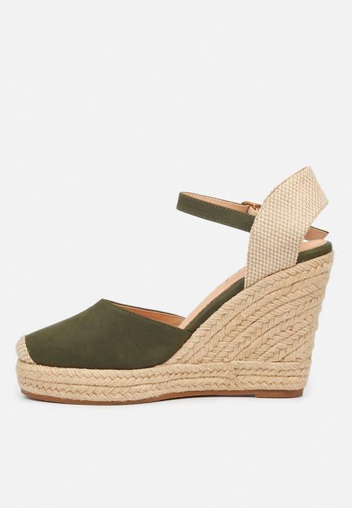 Miss Black - Hooked1 espadrille wedge - olive