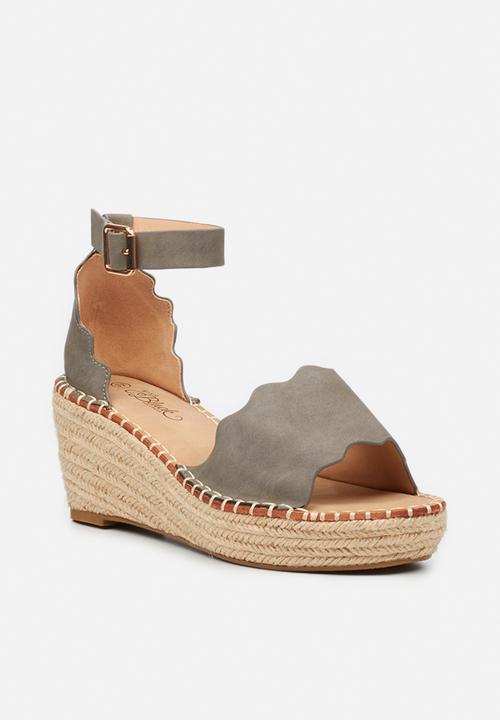 Miss Black - Jayda1 espadrille wedge - grey