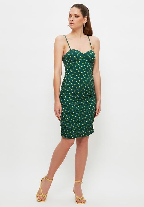 Trendyol - Cup detailed knitted dress - green
