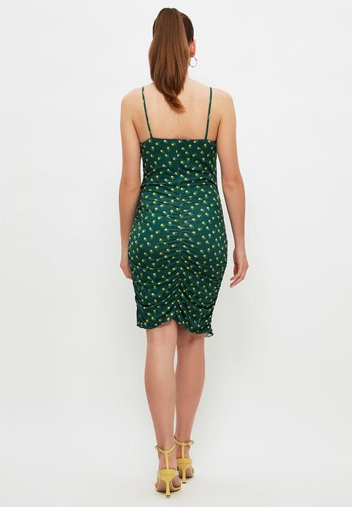 Trendyol - Cup detailed knitted dress - green