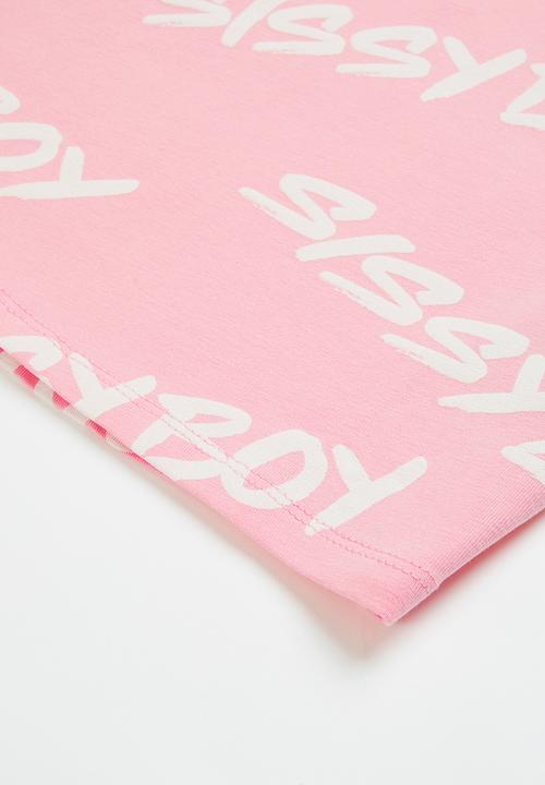 SISSY BOY - Sherbet stories boxy crop top - pink
