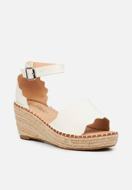 Miss Black - Jayda1 espadrille wedge - white