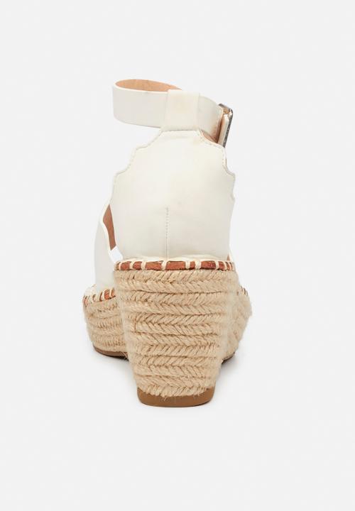 Miss Black - Jayda1 espadrille wedge - white