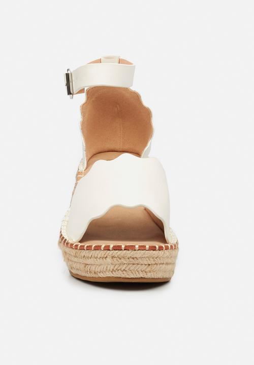 Miss Black - Jayda1 espadrille wedge - white