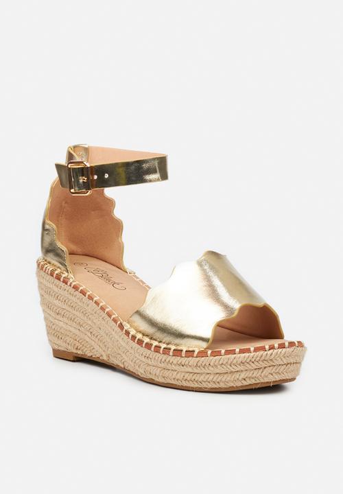 Miss Black - Jayda2 espadrille wedge - gold