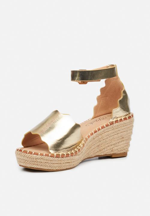 Miss Black - Jayda2 espadrille wedge - gold