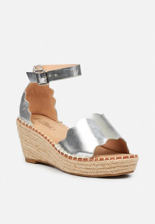 Miss Black - Jayda2 espadrille wedge - silver