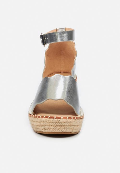 Miss Black - Jayda2 espadrille wedge - silver