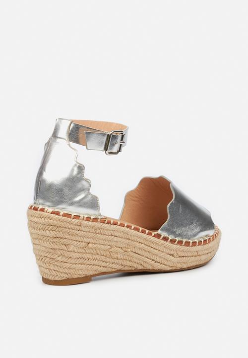 Miss Black - Jayda2 espadrille wedge - silver