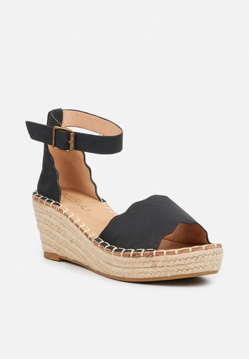 Miss Black - Jayda1 espadrille wedge - black