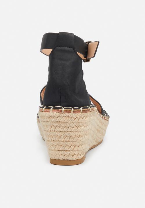 Miss Black - Jayda1 espadrille wedge - black