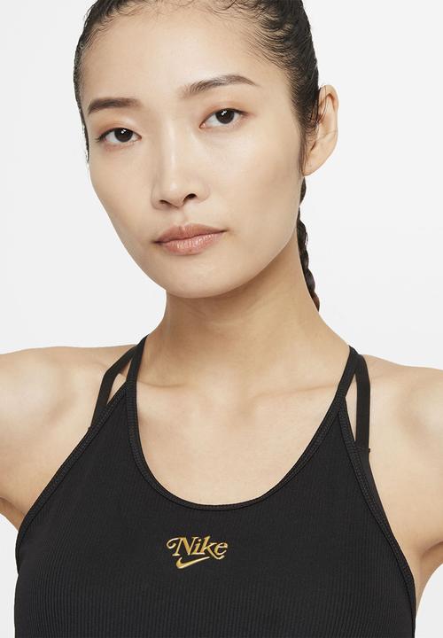 Nike - W Nike femme elastika tank su - black & gold