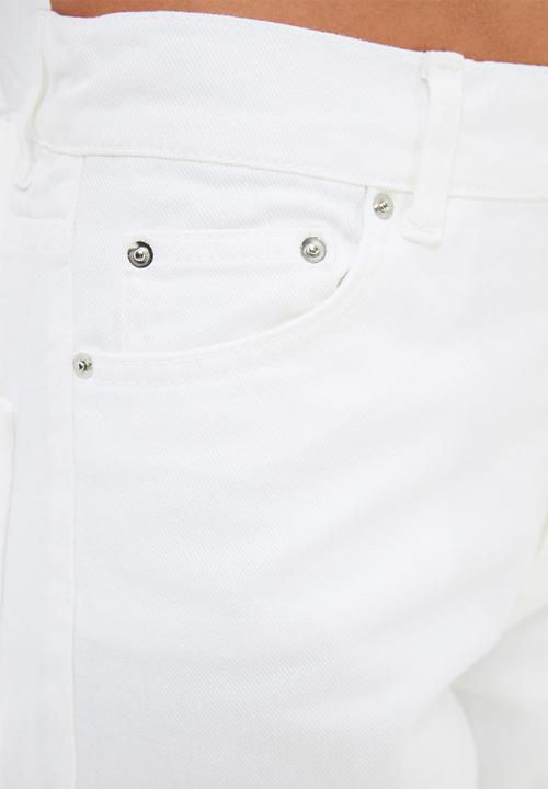 Trendyol - Elastic back waist jeans - white