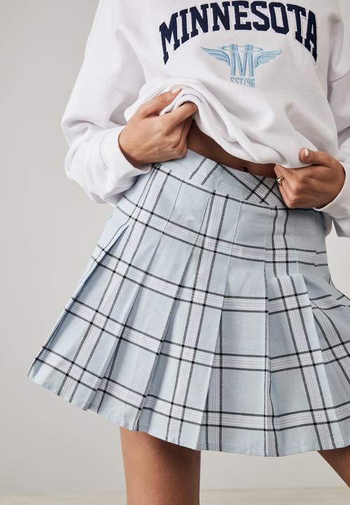 Factorie - Pleated skirt - cher check_skyway