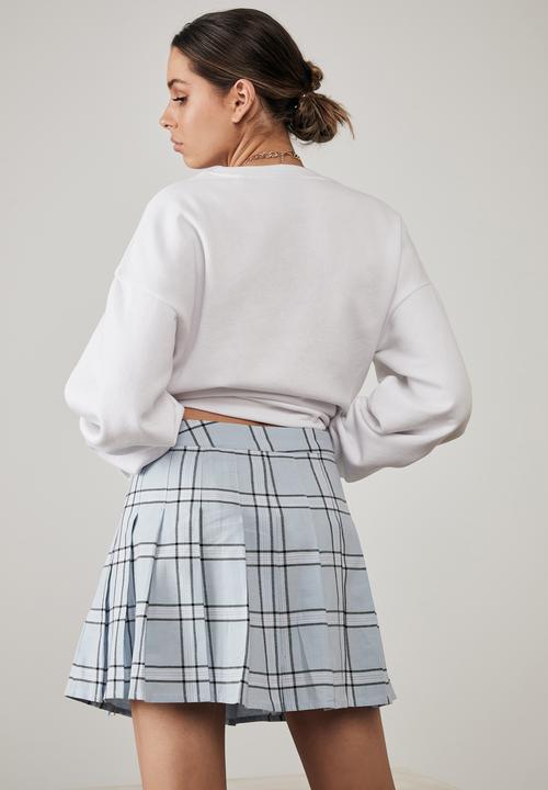 Factorie - Pleated skirt - cher check_skyway