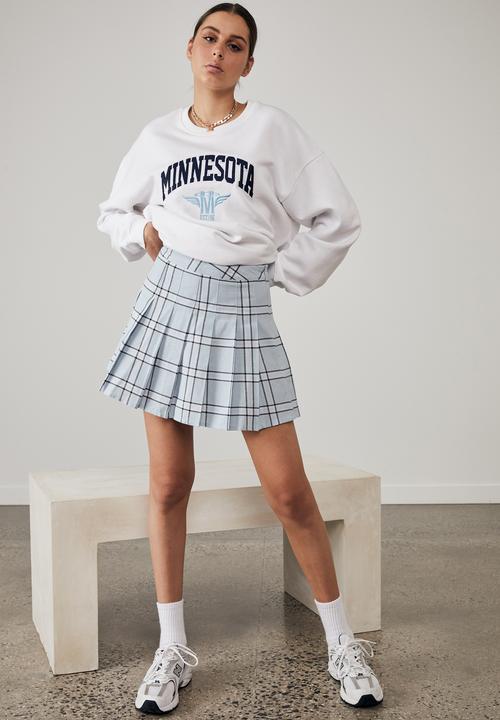 Factorie - Pleated skirt - cher check_skyway