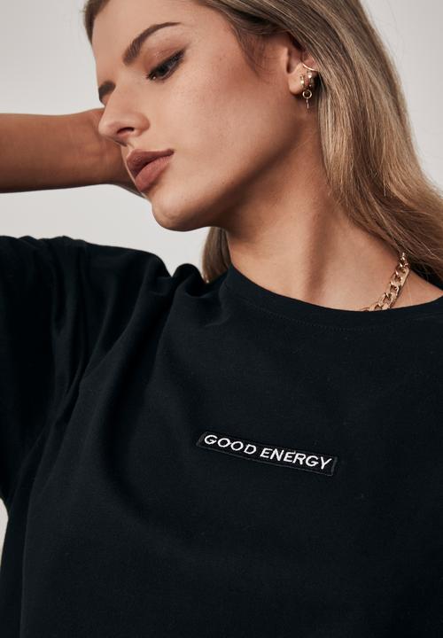 Factorie - Super relaxed graphic tee - black