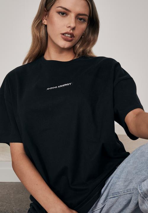 Factorie - Super relaxed graphic tee - black