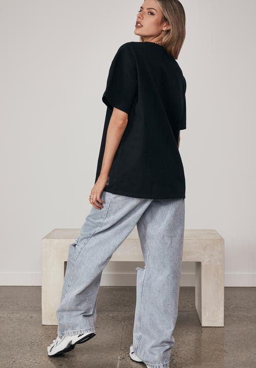 Factorie - Super relaxed graphic tee - black