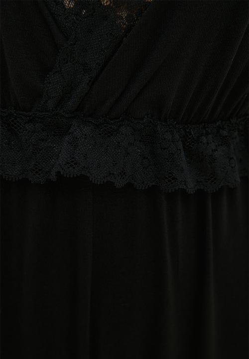 Trendyol - Lace detailed knitted jumpsuit - black