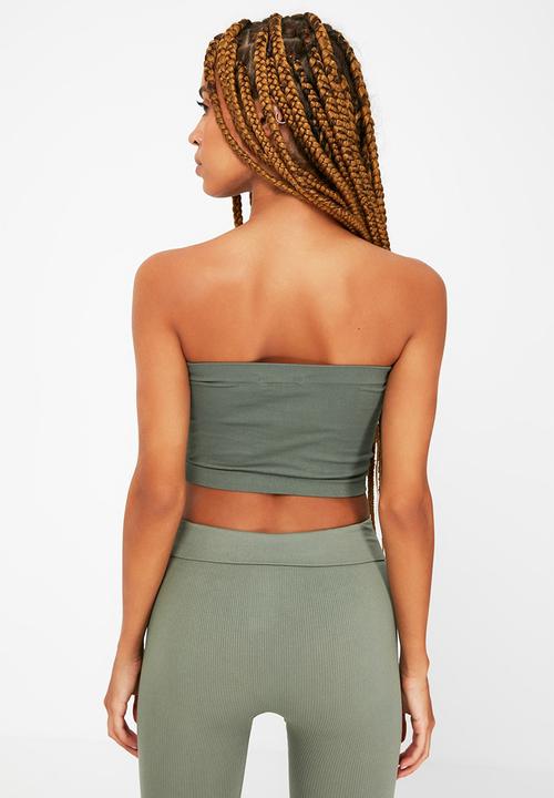Trendyol - 2-pack seamless sports bra - black & khaki 