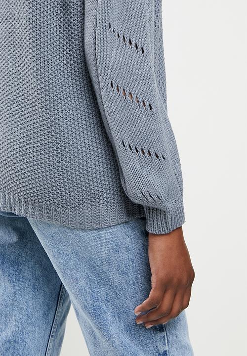 dailyfriday - Balloon sleeve jumper - blue