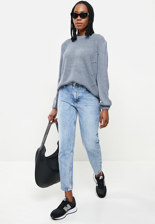 dailyfriday - Balloon sleeve jumper - blue