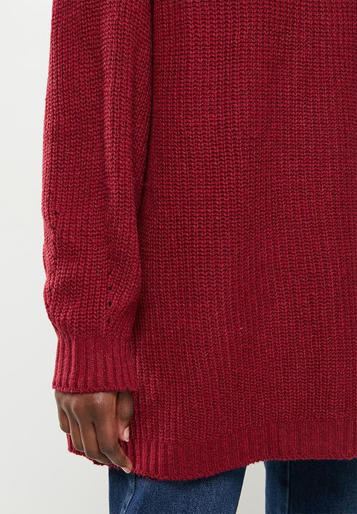 dailyfriday - Longline jersey - red