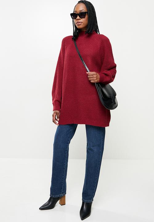 dailyfriday - Longline jersey - red