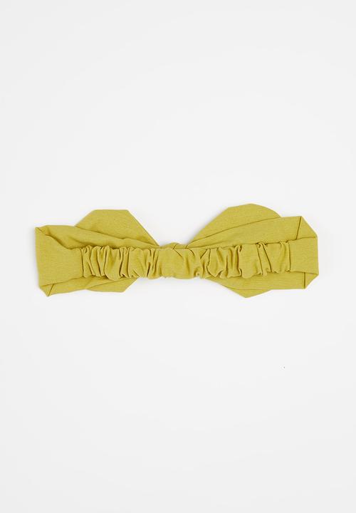 Pop Candy - Girls bow headband - mustard