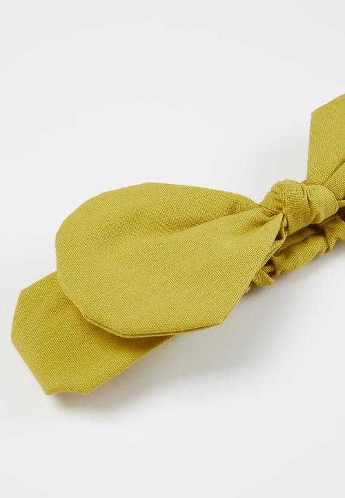 Pop Candy - Girls bow headband - mustard
