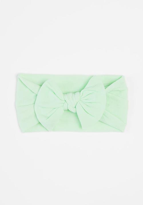 Pop Candy - Girls 2 pack bow headband - mint & pink