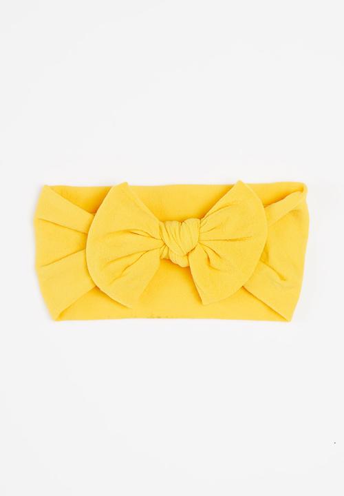 Pop Candy - Girls 2 pack bow headband - pink & yellow