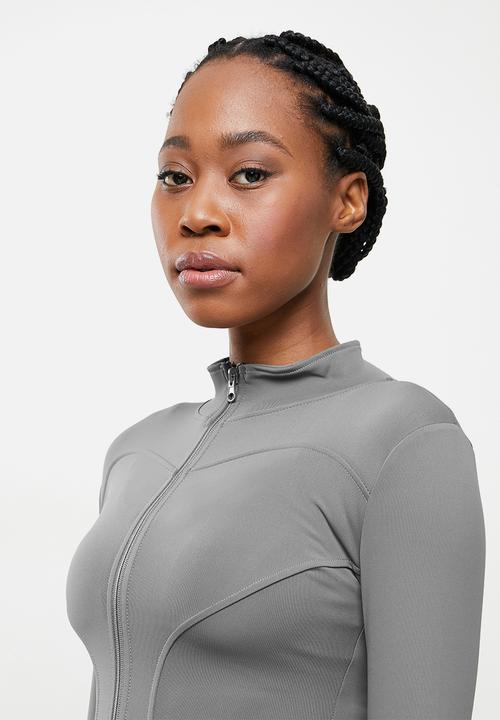 dailyfriday - Zip up yoga top - grey