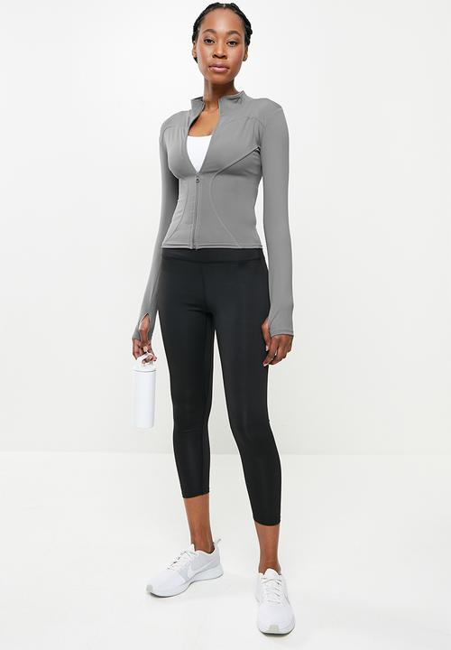 dailyfriday - Zip up yoga top - grey