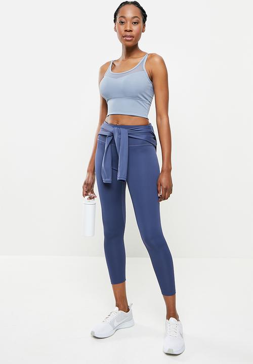 dailyfriday - Mesh insert crop top - light blue