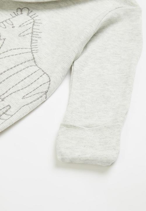 Pop Candy - Zebra babygrow - grey