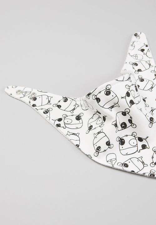 Pop Candy - Mini moo bibs - black & white