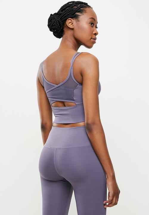 dailyfriday - Mesh insert crop top - purple