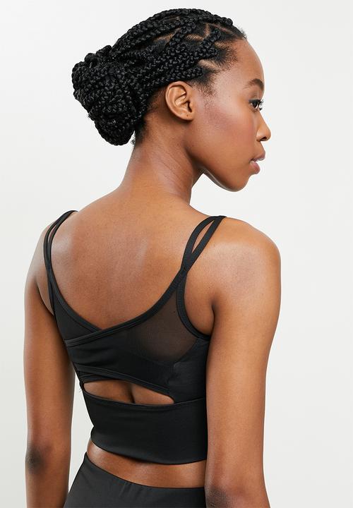 dailyfriday - Mesh insert crop top - black
