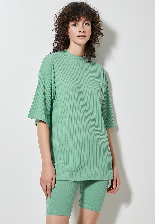 Superbalist - Rib tee - deep sage
