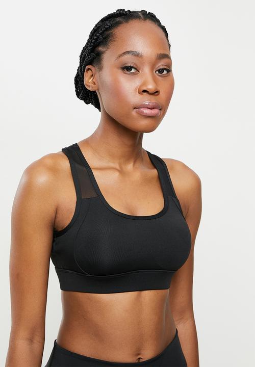 dailyfriday - Cross back yoga top - black