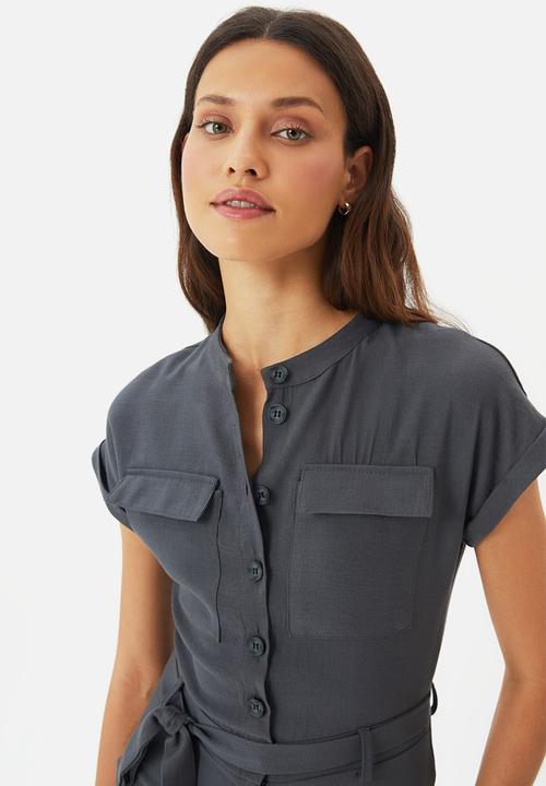 Trendyol - Belted jumpsuit  - anthracite