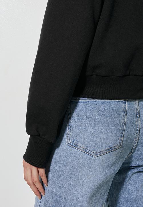 Superbalist - Crop hoodie - black