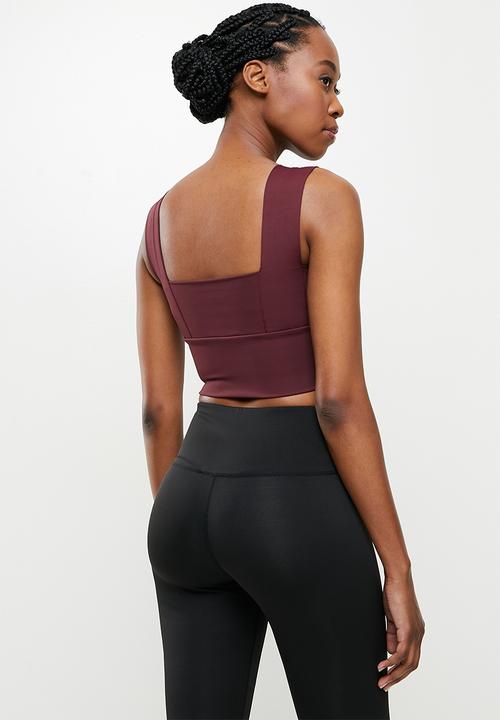 dailyfriday - Yoga crop top - burgundy